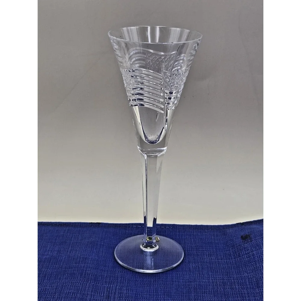 Waterford Crystal SPIRIT of AMERICA Flag Champagne Flutes VTG